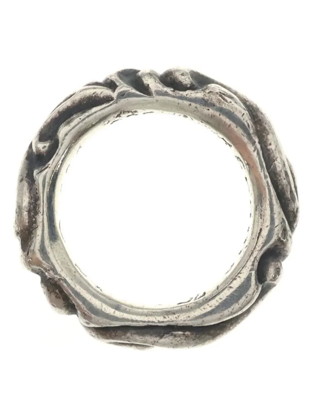Chrome Hearts Scrl Band Scroll Ring Silver